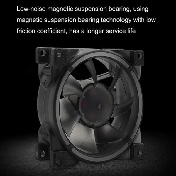 MF8025 Magnetic Suspension FDB Dynamic Pressure Bearing 4pin PWM Chassis Fan, Style: Non-luminous (White) - Image 6