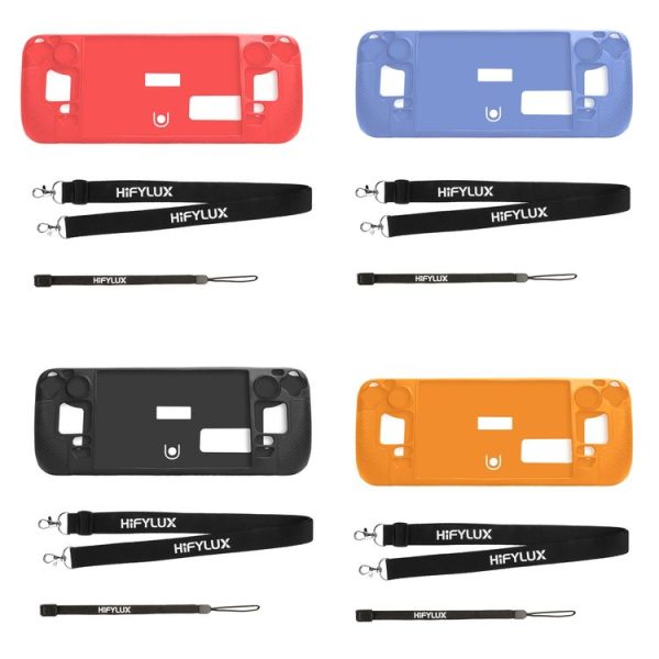 Steam Deck Hifylux ST-PF14 Game Console Silicone Case Anti-scratch Non-slip Handheld Case Lanyard (Black) - Image 2
