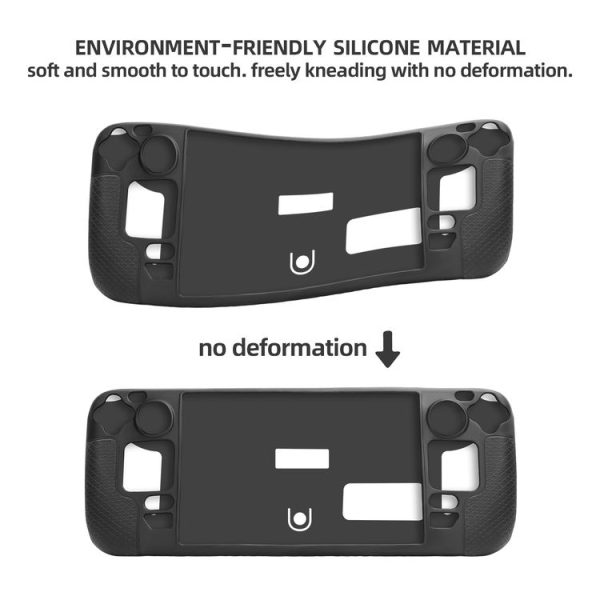 Steam Deck Hifylux ST-PF14 Game Console Silicone Case Anti-scratch Non-slip Handheld Case Lanyard (Black) - Image 5
