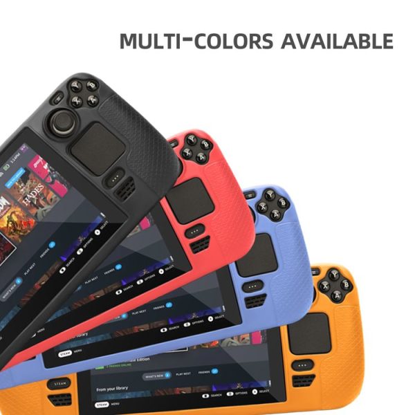 Steam Deck Hifylux ST-PF14 Game Console Silicone Case Anti-scratch Non-slip Handheld Case Lanyard (Black) - Image 6