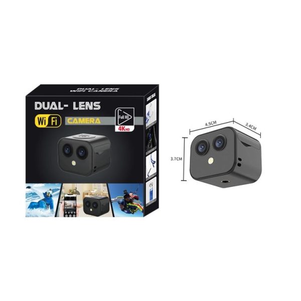 D3 HD 4K Dual Lens Wifi Camera Mobile Phone Wireless Remote Two Way Intercourse Monitoring Camera - Image 4