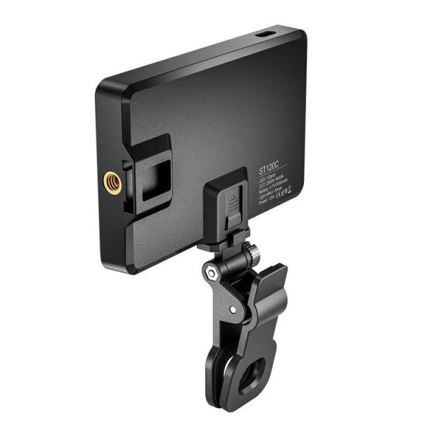 ST-120C Mobile Phone Tablet Clip Fill Light Selfie Live Camera Portable Camera Lighting (Black) - Image 4