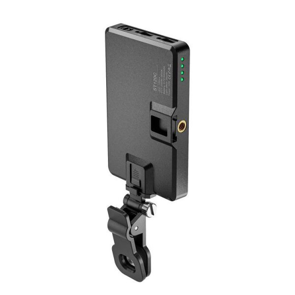 ST-120C Mobile Phone Tablet Clip Fill Light Selfie Live Camera Portable Camera Lighting (Black) - Image 5