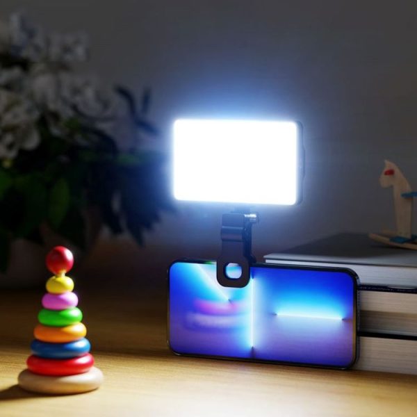 ST-120C Mobile Phone Tablet Clip Fill Light Selfie Live Camera Portable Camera Lighting (Black) - Image 6