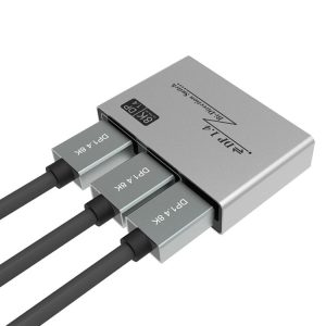8K 60HZ 1.4V 2 In 1 Out DP Bidirectional Switcher (Grey)
