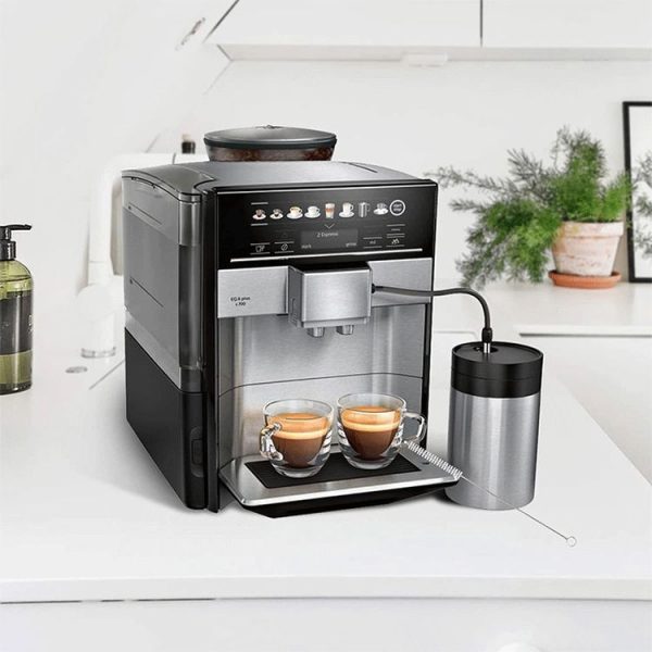 Bosch VeroAroma / Siemens EQ.6 Series Coffee Machine Milk Pipe and Cleaning Brush Set (Dark Gray) - Image 6