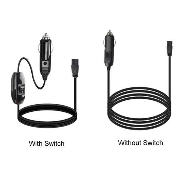 12V / 24V Car Refrigerator Cable B Suffix Cigarette Lighter Plug Power Cord, Length: 1m Without Switch - Image 2