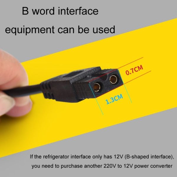 12V / 24V Car Refrigerator Cable B Suffix Cigarette Lighter Plug Power Cord, Length: 1m Without Switch - Image 5