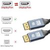 1.5m 1.4 Version DP Cable Gold-Plated Interface 8K High-Definition Display Computer Cable 30AWG OD: 6.3MM With Nylon Mesh (Silver) - Image 3