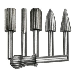 Hard High Carbon Steel Rotary Carving Knife Abrasive Processing Grinding Head Set (6pcs / set)
