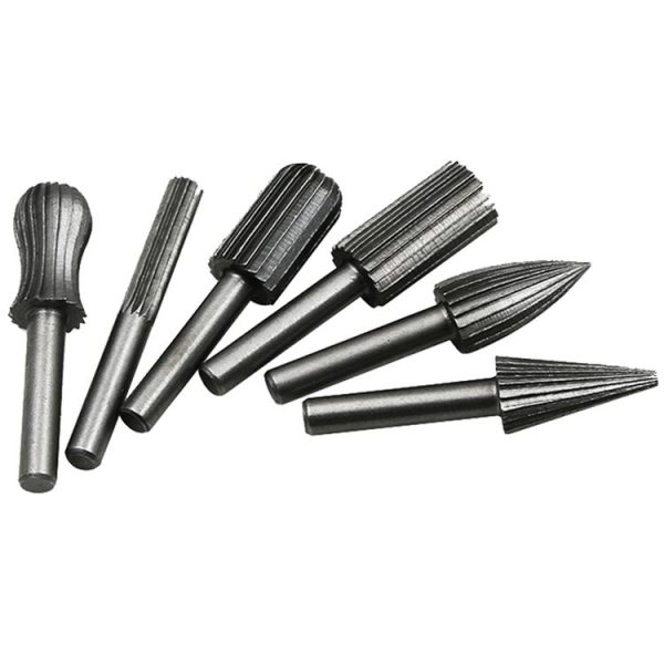 Hard High Carbon Steel Rotary Carving Knife Abrasive Processing Grinding Head Set (6pcs / set) - Image 2