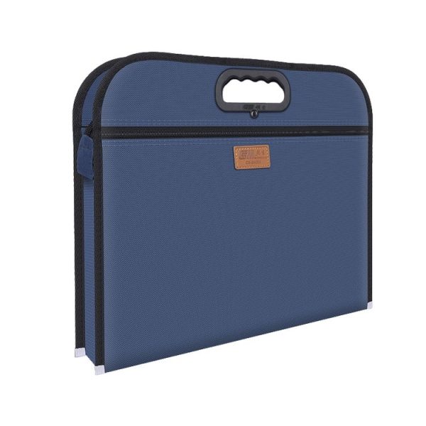 Multifunctional Business Portable Briefcase Large-capacity Oxford Cloth File Bag Blue