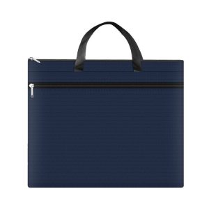 A3-8133 Large-capacity Handheld Zipper File Bag Oxford Cloth Waterproof Art Storage Bag (Ink Blue)