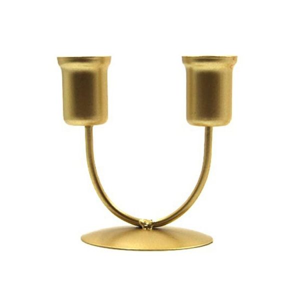 Small U Gold U-shaped Iron Candle Holder Home Dinner Romantic Candle Holder Ornament