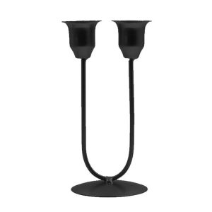 Large U Black U-shaped Iron Candle Holder Home Dinner Romantic Candle Holder Ornament