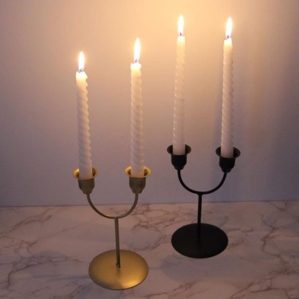 Large U Black U-shaped Iron Candle Holder Home Dinner Romantic Candle Holder Ornament - Image 6