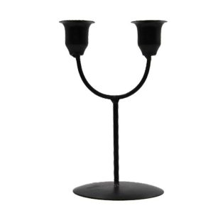 Y-shaped Black U-shaped Iron Candle Holder Home Dinner Romantic Candle Holder Ornament