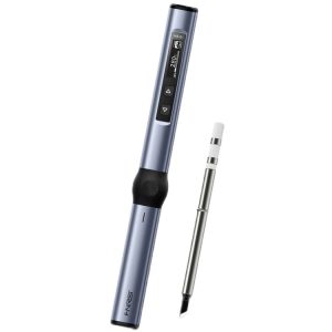 FNIRSI HS-01 Smart Soldering Iron Digital Display Portable Mini Soldering Station (Blue KR)