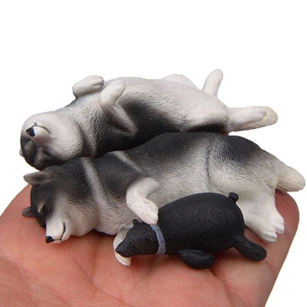 Cute Kawaii Sleeping Pet Figurine Collection Decoration Fridge Magnet Coffee Lie Shiba Inu - Image 6