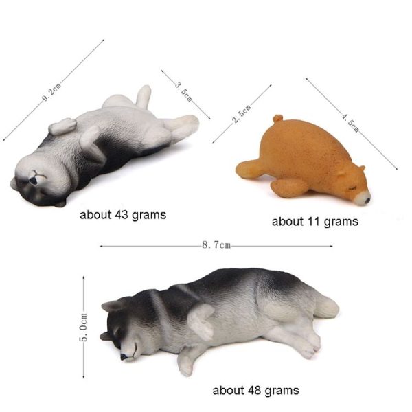 Cute Kawaii Sleeping Pet Figurine Collection Decoration Fridge Magnet Yellow Side Lying Shiba Inu - Image 3