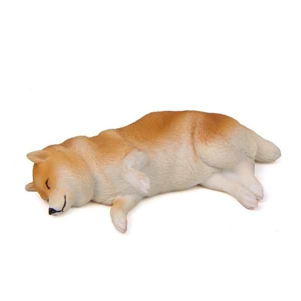 Cute Kawaii Sleeping Pet Figurine Collection Decoration Fridge Magnet Coffee Side Lying Shiba Inu