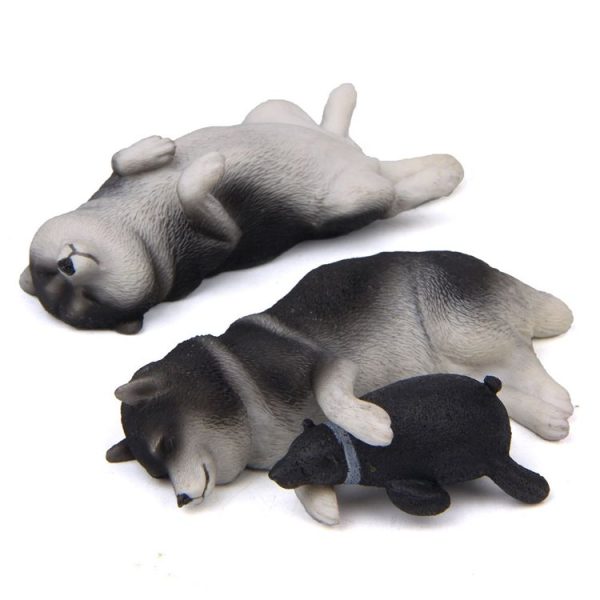 Cute Kawaii Sleeping Pet Figurine Collection Decoration Fridge Magnet Beige Bear - Image 4
