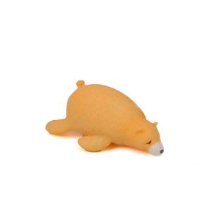 Cute Kawaii Sleeping Pet Figurine Collection Decoration Fridge Magnet Yellow Bear