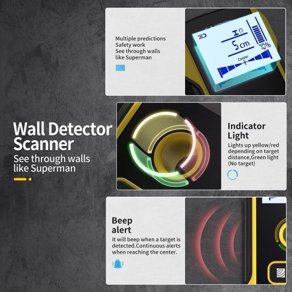 FNIRSI WD-01 Multifunctional Load-Bearing Wall Wire Metal Detector Dark Line Scanner - Image 7