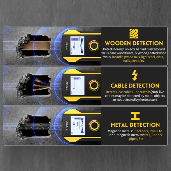 FNIRSI WD-01 Multifunctional Load-Bearing Wall Wire Metal Detector Dark Line Scanner - Image 8