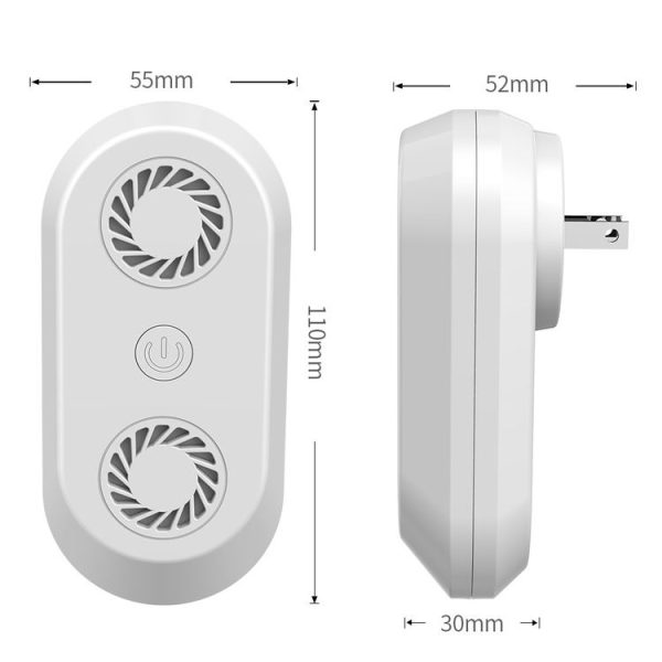 Ultrasonic Mosquito Repellent Multifunctional Electronic Insect Repellent EU Plug (Black) - Image 3