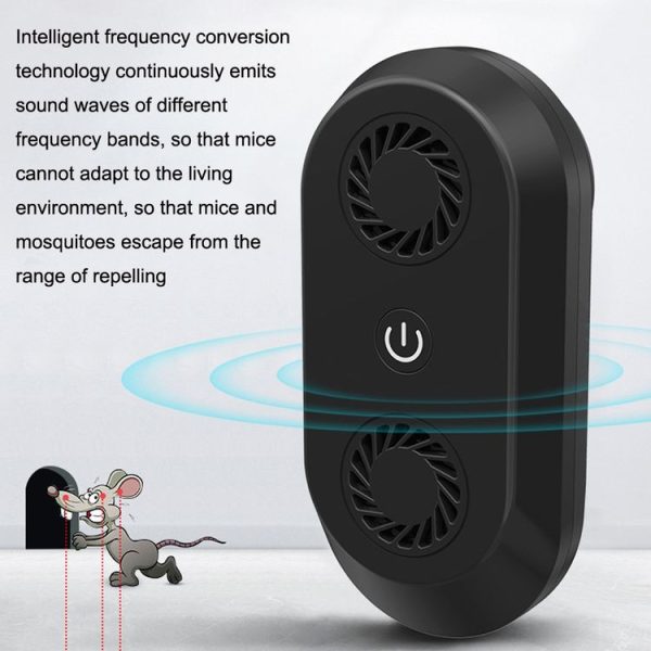 Ultrasonic Mosquito Repellent Multifunctional Electronic Insect Repellent EU Plug (Black) - Image 7