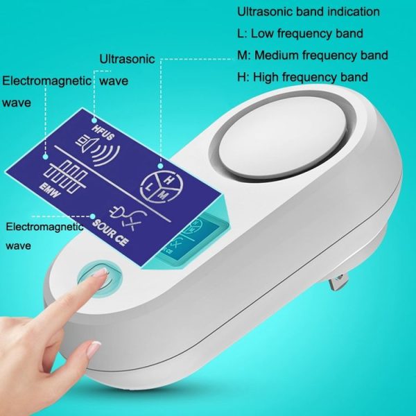 High Power Display Ultrasonic Mouse Repellent Mosquito Repellent Home Intelligent Insect Repellent EU Plug (Black) - Image 4