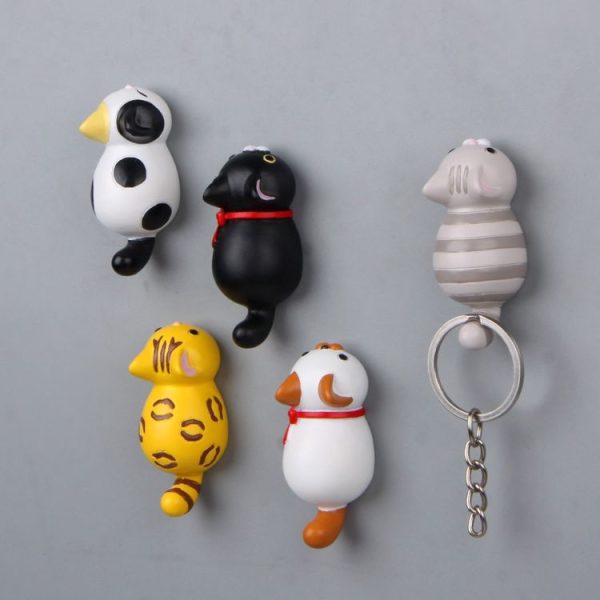 Cute Cartoon Cat 3D Fridge Magnet Mobile Phone Case Material (Money Pattern Cat) - Image 6