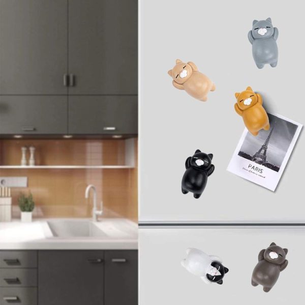 Cartoon Cat Fridge Magnet Resin Ornament Ornament With Magnetic Sticker (Three -color Cat) - Image 7