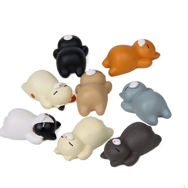 Cartoon Cat Fridge Magnet Resin Ornament Ornament Without Magnetic Sticker (Three -color Cat) - Image 2