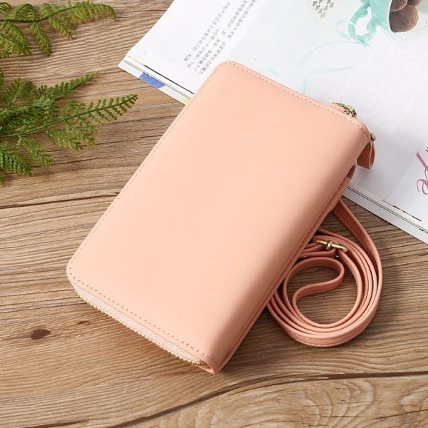 Printed Phone Bag Floral Woman Multifunctional Crossbody Bag Multi Card Shoulder Bag (Jujube) - Image 7