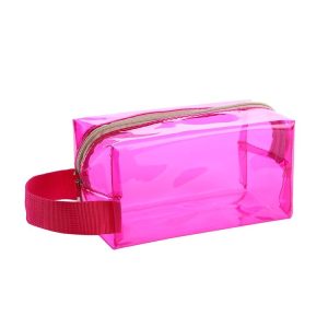 Handbag PVC Dazzling Waterproof Cosmetic Bag Toiletry Bag (Red)