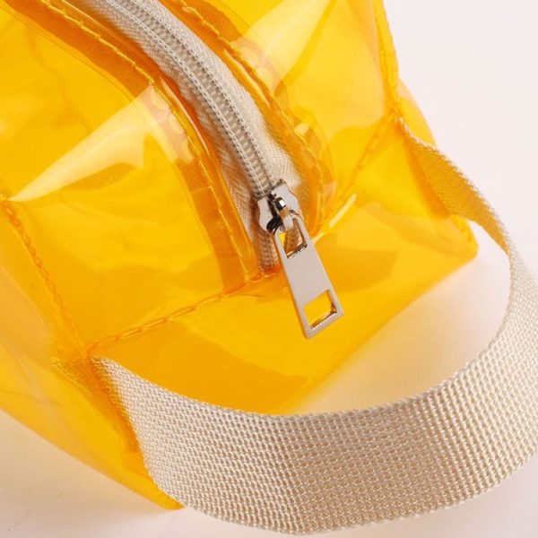 Handbag PVC Dazzling Waterproof Cosmetic Bag Toiletry Bag (Red) - Image 4