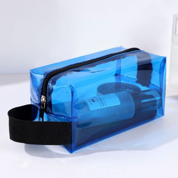 Handbag PVC Dazzling Waterproof Cosmetic Bag Toiletry Bag (Red) - Image 5