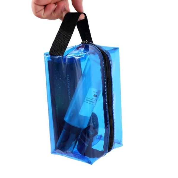 Handbag PVC Dazzling Waterproof Cosmetic Bag Toiletry Bag (Red) - Image 6