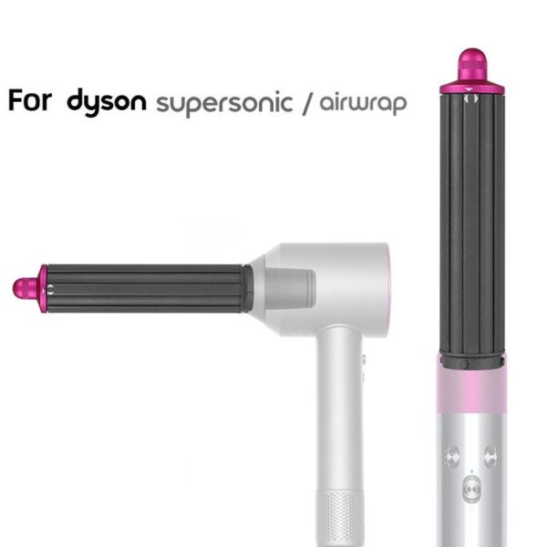 Dyson Airwrap Hair Dryer HS01 / HS05 / HD08 18.6 x 4cm Upgraded Long Curling Barrels Nozzle With Short Adapter Rose Red - Image 4