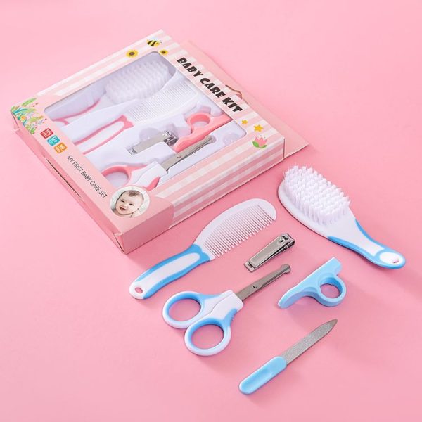 2sets 6 in 1 Baby Care Cleaning Kit Nail Scissors Combination Set, Color: Pink - Image 2