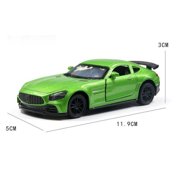 1: 36 Three-door Open Alloy Sports Car Model Pull Back Car Boy Toy (Larry Red) - Image 3