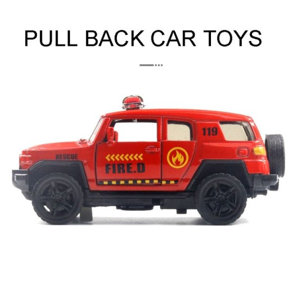 1: 36 Off-road Police Car Ambulance Model Boy Car Toy With Sound and Light (White) - Image 5