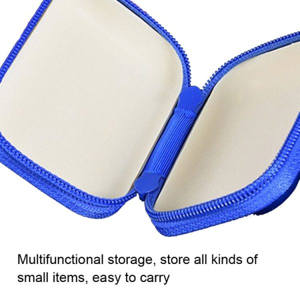 3pcs Rectangular Tinplate Coin Brushed Zipper Bag (Silver) - Image 6