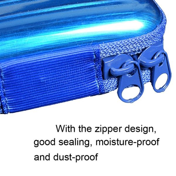 3pcs Rectangular Tinplate Coin Brushed Zipper Bag (Silver) - Image 7