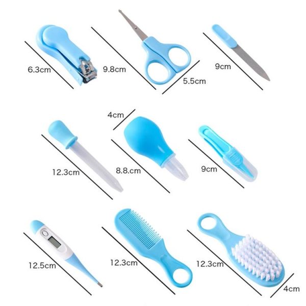 9pcs / set Pink Children Cleaning Care Set Maternal and Baby Grooming Supplies Care Tools - Image 3