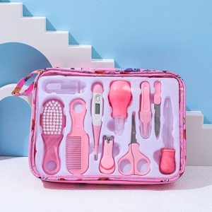 10pcs / set Pink Children Cleaning Care Set Maternal and Baby Grooming Supplies Care Tools