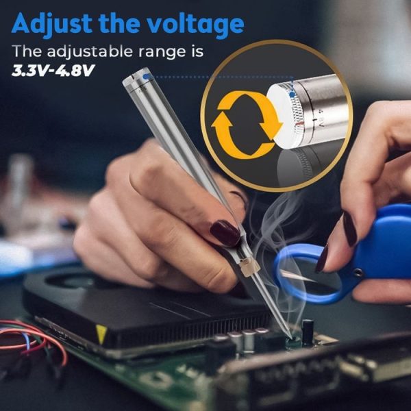 5V 8W Wireless Charging Iron 510 Interface Welding Repair Tools With Anti-scald Protection Cover (Black) - Image 4