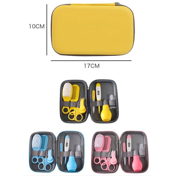 8 in 1 EVA Bag Baby Cleaning Care Set Baby Daily Cleaning Kit (Blue) - Image 3
